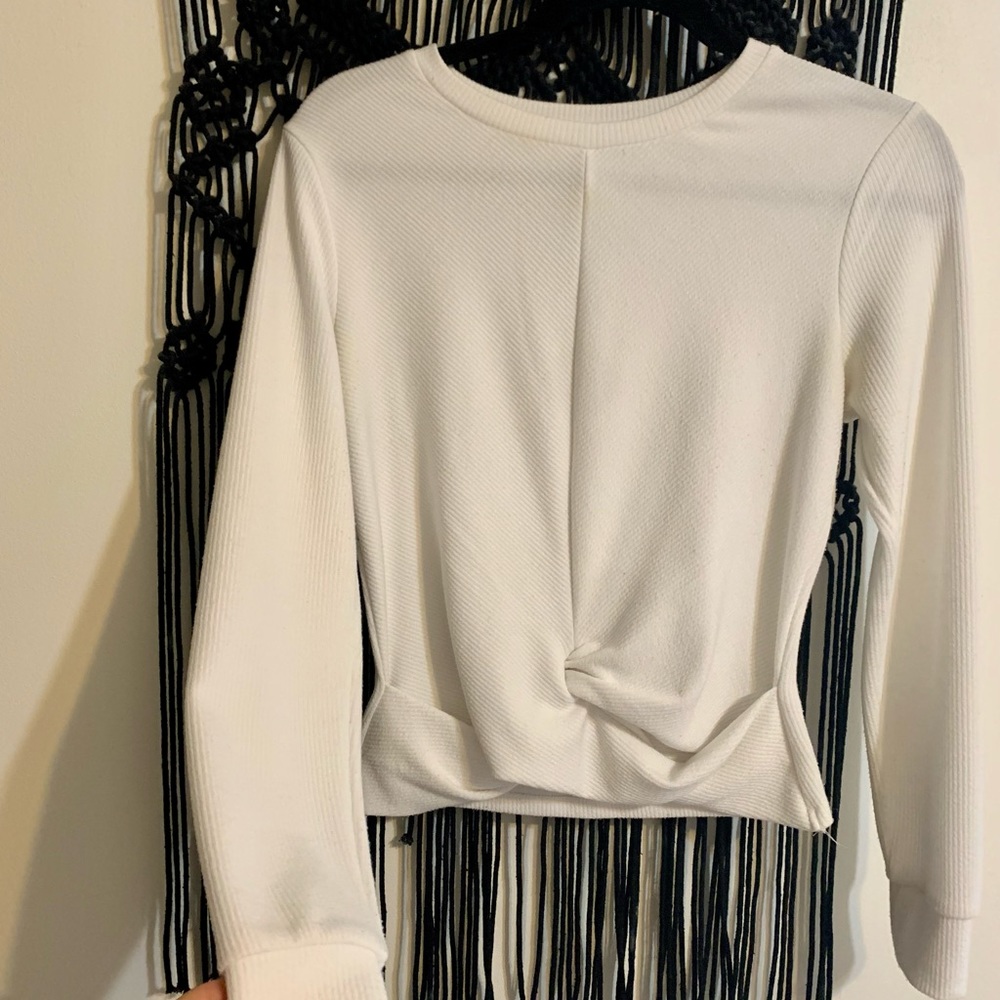 White Knot Detail Long Sleeve